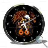 Wanduhr Route 66 Adler