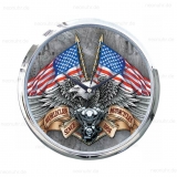 Wanduhr Adler mit US Flagge